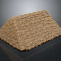 Wooden House Featuring Natural Thatch Roof Exterior Design And Traditional Structure