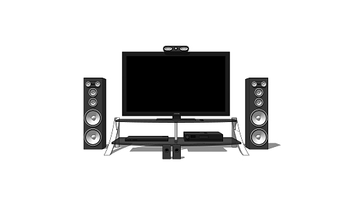 Living room LCD TV stereo combination 3d model