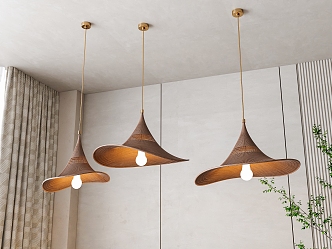 Wind pendant lamp combination 3d model