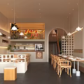 Modern Milk Tea Shop Interior Design With Chairs Tables And Decor