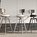 Modern Bar Stools With Upholstered Seats And Diverse Metal Wood Bases