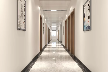 Modern aisle 3d model