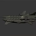 Futuristic Cosmic Spaceship With Armored Hull And Aerodynamic Design For Space Exploration