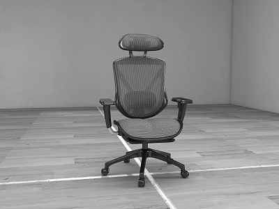 Ergonomic Mesh Office Chair With Adjustable Headrest Armrests And Swivel Casters 3d model