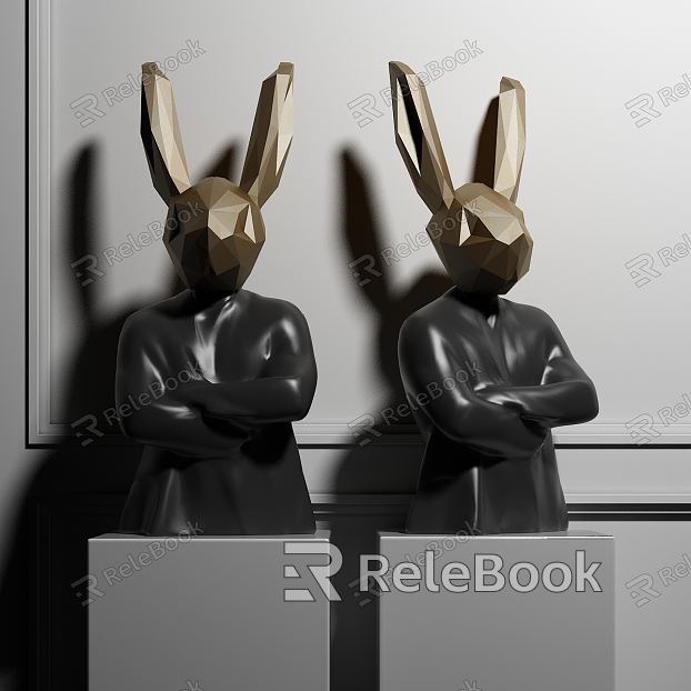 Modern ornaments abstract rabbit ornaments model