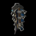 Shield Protection Shield Armor Weapon War Shield Sci-fi Equipment Game Equipment Death Shield Mechanical Shield Mecha Shield Sci-fi Shield PBR 3d model