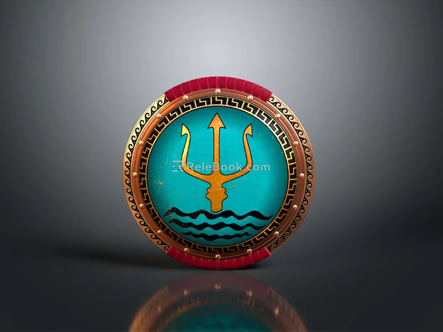 Medieval Shield Ancient Shield Defensive Weapon Ancient Shield Iron Shield Protective Shield Wooden Shield 3d model