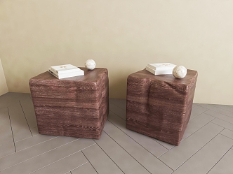 Wood stool 3d model