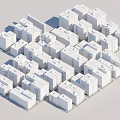 Modern White Urban Building Complex With Regular Arrangement And Dense Layout