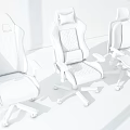 Various Office Chairs Featuring Ergonomic Design Leather Mesh And Gaming Styles 3d model