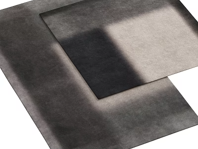 Modern Minimalist Square Rug With Neutral Gray Tones And Soft Texture 3d model