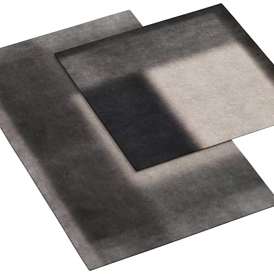 Modern Minimalist Square Rug With Neutral Gray Tones And Soft Texture 3d model