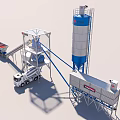 Industrial Concrete Mixing Plant Equipment With Batching Machine Conveyor Belt And Cement Silo