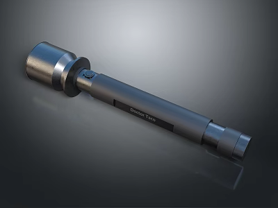 Cylindrical Mechanical Metal Shaft With Engraved Serial Number And Polished Surface 3d model