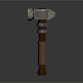 Sculpture Carving Hammer With Metal Head And Wooden Leather Wrapped Handle