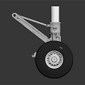 Automotive Components Metal Bracket Assembly With Black Wheel And Silver Hub Design 3d model