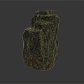 Wood And Stone Decorative Sculpture With Natural Irregular Texture And Shape