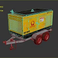 Yellow FASTRAC GS 5500 Portable Generator Trailer Mounted Equipment with Wheels