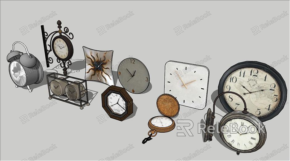 Industrial LOFT Clock Watch Ornaments Hanging Watch Wall Decorations Wall Table model