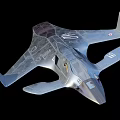 Silver Passenger Jet Flying In Clear Blue Sky 3d model