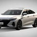 Stylish White Sedan With Modern Sleek Design LED Headlights And Black Wheels