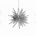Unique Shaped Pendant Lights With Radiant Petal Like Structure Hanging On Dark Wall