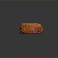 Freshly Baked Orange Donut With Textured Crust And Glossy Finish On Dark Background