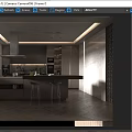 Modern Kitchen Interior With Island Counter Cabinets And Stainless Steel Appliances