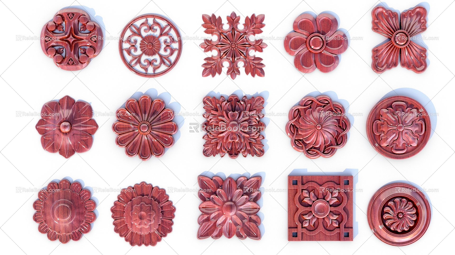 European-style carved decoration 3d model