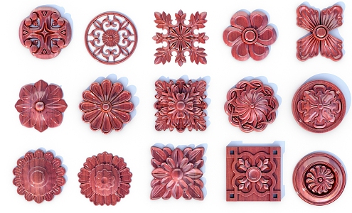 European-style carved decoration 3d model