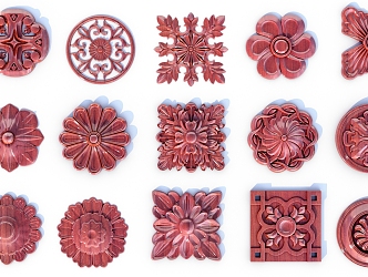 European-style carved decoration 3d model