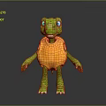 Turtle Cartoon Turtle Snapping Turtle Chickbill Turtle Reptile Cold Blooded Animal Reptile Class 3d model