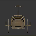 Ancient Golden Carriage Model With Ornate Design And Decorative Wheels