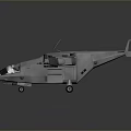 Realistic Detailed Gray Military Aircraft Model With Cockpit Wings And Engines
