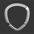 Stylish Silver Necklace with Polished Chain Link Design Fashionable Metal Jewelry Accessory