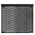 Modern Metal Storage Lockers In Organized Rows With Multiple Compartments And Secure Locks 3d model