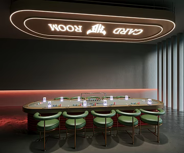 Industrial Style Texas Hold'em Room 3d model