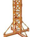 Industrial Construction Tower Crane with Metal Frame Platform Ladder and Boom Structure