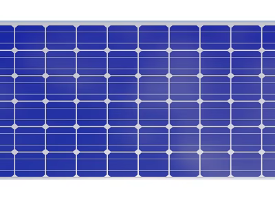 Blue Solar Panel Array With Rectangular Cells For Renewable Energy 3d model