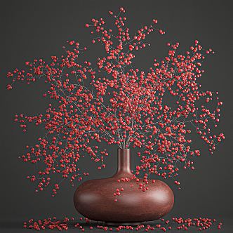 New Chinese Vase Fruit Vase 3d model