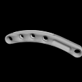 White Curved Metal Bone Plate With Multiple Holes For Medical Use