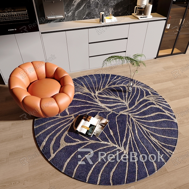 Modern Lazy Sofa Round Carpet model