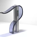 Innovative Modern Faucet With Sleek Curved Metal And Glass Design Structure