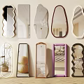 Various Shaped Decorative Mirrors for Modern Home Interior Design And Styling 3d model