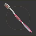 Pink And White Toothbrush With Soft Bristles For Daily Oral Care