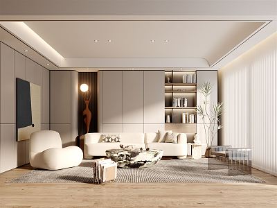 modern living room 3d model