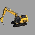 Realistic hammer breaker binding sub-era PBR material engineering vehicle hammer breaker crusher wood bird 3d model