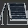 Adjustable Solar Panel Mounting Structure With Durable Metal Frame and Stable Base