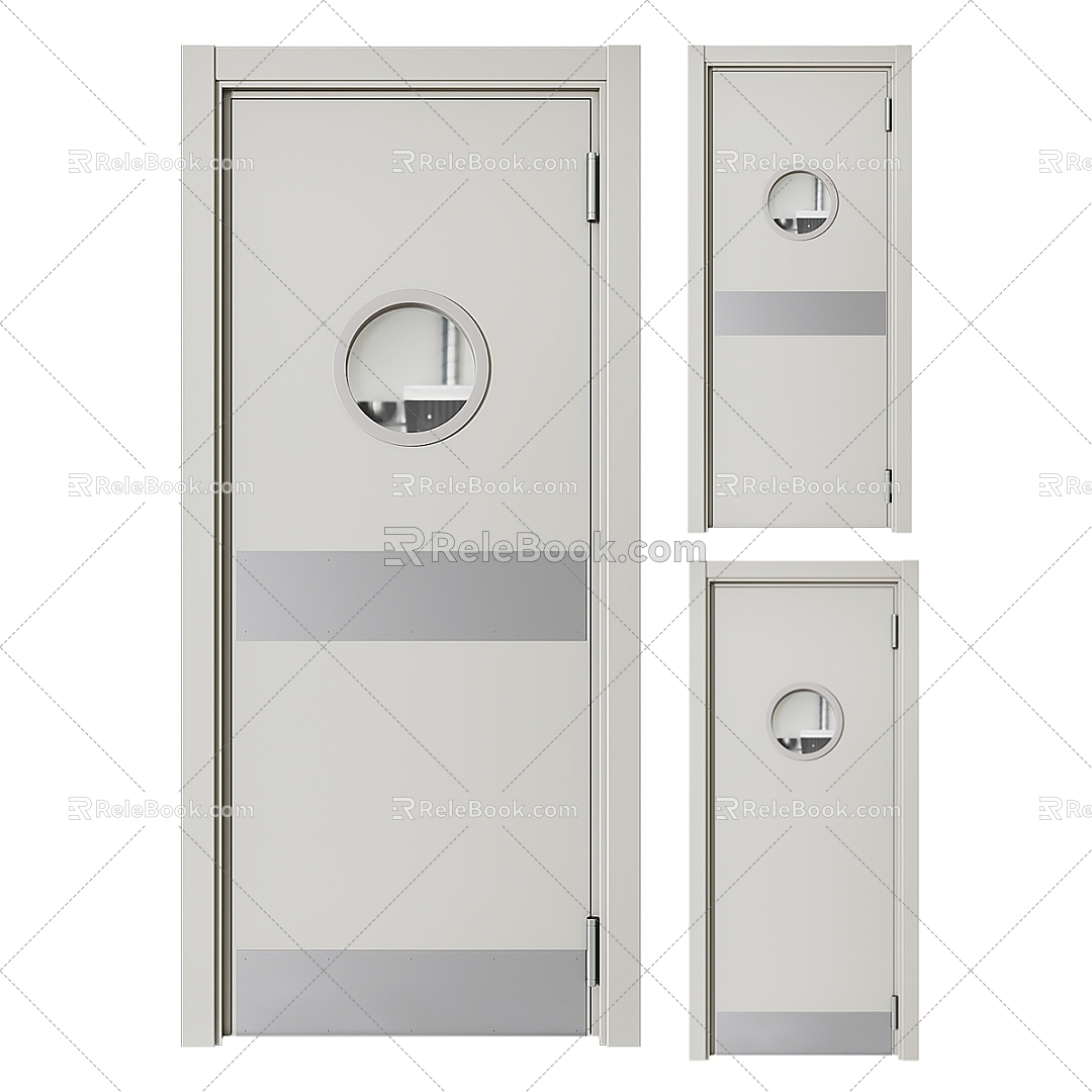 Modern Minimalist Room Door Simple Room Door Single Door 3d model