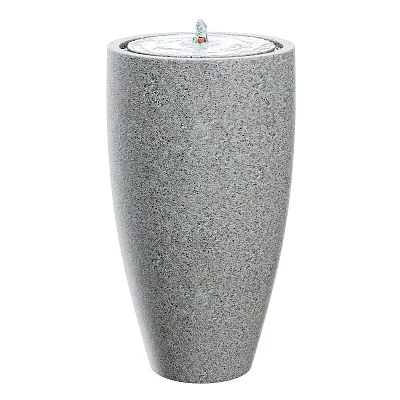 Tall Elegant Gray Stone Vase Garden Decor Piece For Outdoor Landscaping 3d model